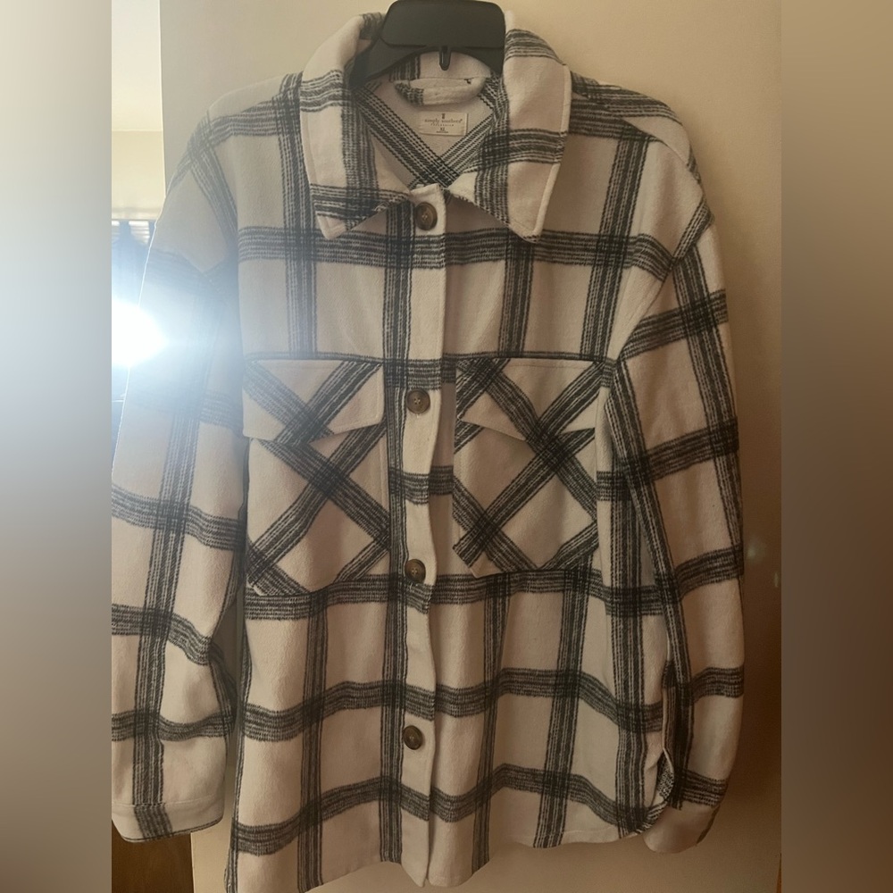 Simply Southern Plaid Shacket XL NWOT